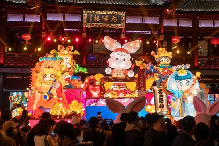 People across China celebrate upcoming Chinese New Year of the Rabbit