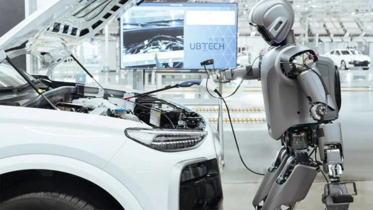 Humanoid robots clock in for work
