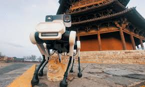 Robotic dogs facilitate preservation of ancient tower in N China’s Shanxi