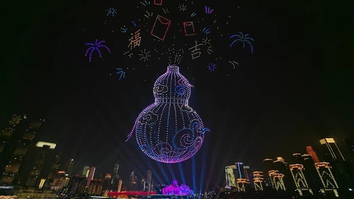 Dynamic Chongqing drone light show: a fusion of tradition and technology